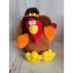 Vintage plush Pilgrim turkey thanksgiving home decor